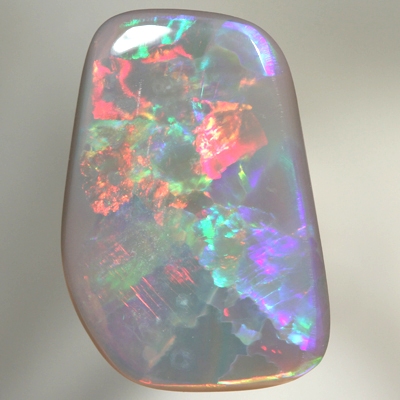 SOLID SEMI BLACK OPAL Large neon rolling flashes. Double sided SEE VIDEO